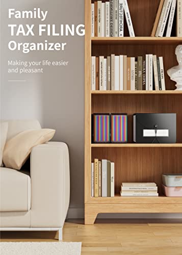 ABC life Expanding File Folder 26 Pockets/Plastic Accordion File Organiser A4 Size/Portable Expandable Filling Box/Accordian Document Coupon Bill Receipt Organiser, A-Z Alphabet Colored Tabs - Image 5