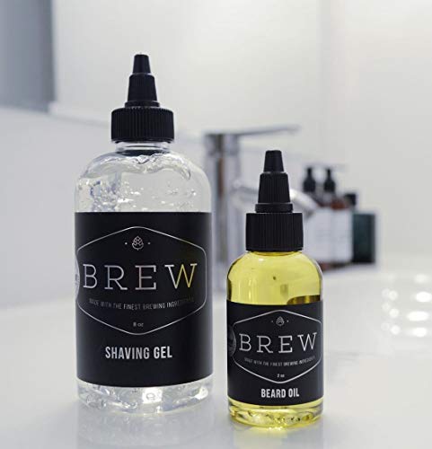 Brew Grooming - Beard Shaving Gel. Signature Hops, Barley, and Yeast Oil Blend. Made in U.S. (8oz) - Thumbnail 5