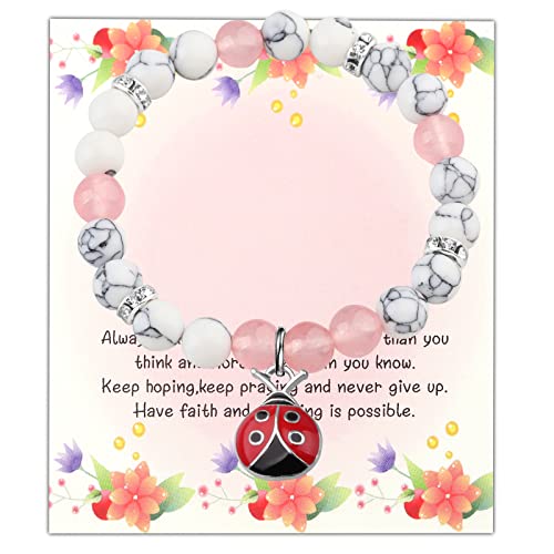 Image of BAUNA Ladybug Bracelet Good Luck Gift for Ladybug Fan Always Remember You Are Stronger