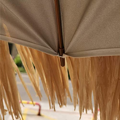 Parasol de paja CLSDRZC contra rayos solares e impermeable para piscina 3