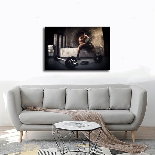 Décoration de bureau dynamique avec toile d'art athlétique