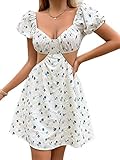 Este vestido corto es estilo boho, súper cómodo y se ajustarán a su cuerpo de una manera muy halagadora, muestra su encanto personal único y produce un efecto visual adelgazante.