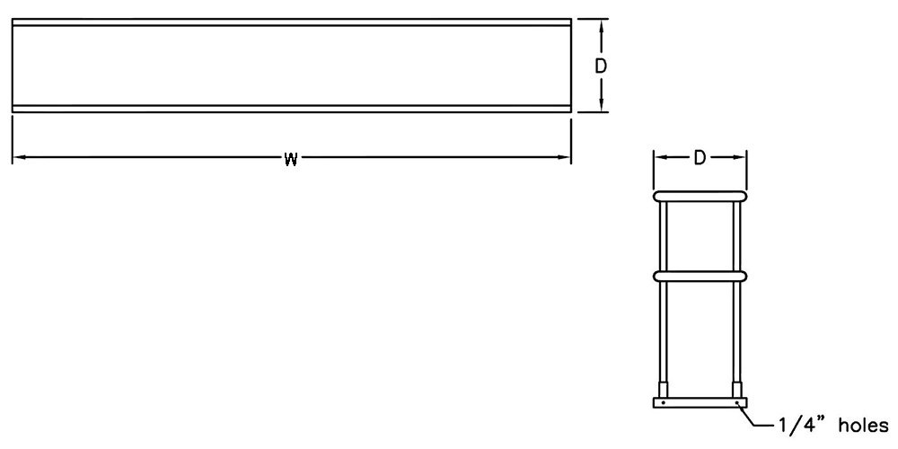 Sapphire Manufacturing NSF Stainless Steel Worktable-Mount Double Overshelf 12