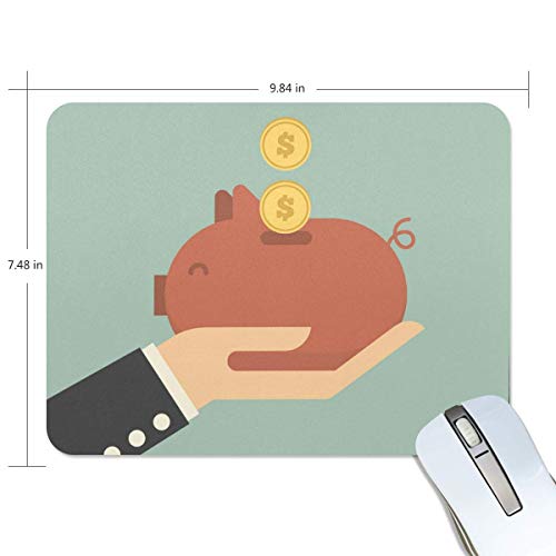 Preisvergleich Produktbild Handgelenkauflage Für Mousepad Mauspads, Sparschwein Premium Textured Mouse Mat Pad, Rutschfestes Gummibasis-Mauspad