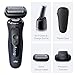 Braun Electric Razor for Men Series 6 with Precision Trimmer, Extra Shaver Head, 4-in-1 Clean & Charge Center, Travel Case, S6 6177ps