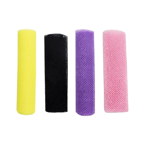 4 Pièces Éponge Africaine en Maille pour Douche,Lot d'Éponges de Bain Texturées Double Face Rugueux,Exfoliant et Nettoyant Professionnel pour Corps Dos,Adaptée à Tous Types de Peau Hommes et Femmes