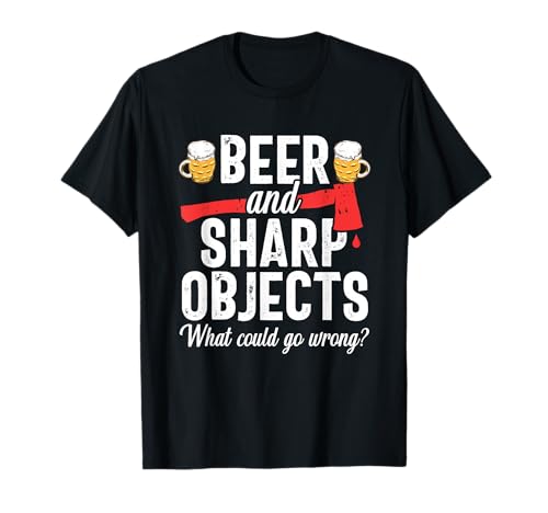 Axe Throwing Dad Funny Beer Hatchet Lumberjack Hobby T-Shirt