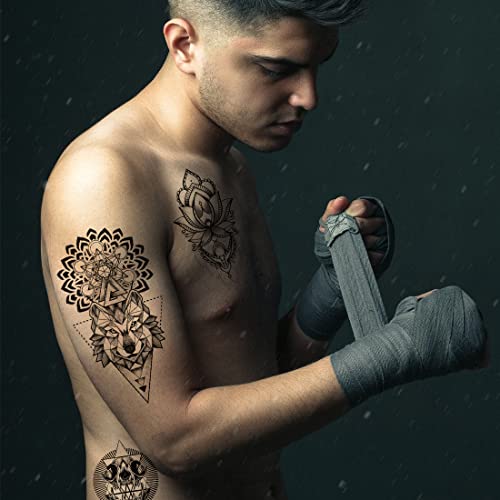 WJIAEER 14 PCS tatuaggi tatuaggi temporanei donna