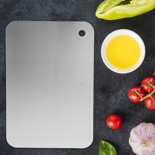 Planche à découper en acier inoxydable : finies les bactéries avec ce tapis effet marbre - 8