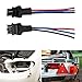 iJDMTOY 3156/3157 Male Adapter Wiring Harness Compatible with Car Motorcycle Front/Rear Lamp Turn Signal Lights Retrofit