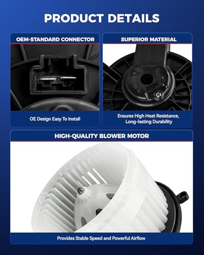 Image of KAX AC Blower Motor Compatible with Grand Cherokee 2011-2019, Grand Caravan 2008-2020, Durango 2011-2019, Town & Country 2008-2016 - HVAC Heater Blower Motor Replaces# 75842