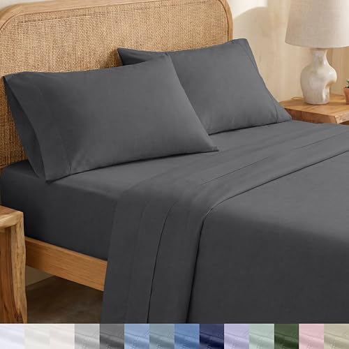 California Design Den Queen Size Sheets - Soft 100% 100% Organic Cotton Sheets with Deep Pockets...