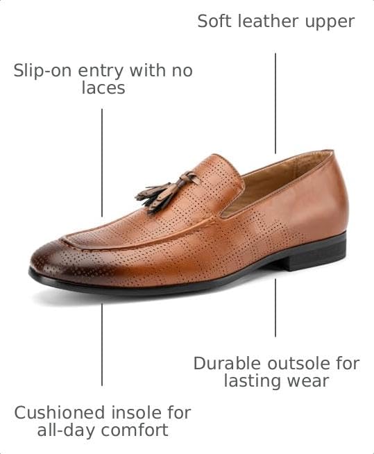 Image of JITAI Men's Lindford Moc Toe Bit Slip-on Penny Loafer Party Shoes