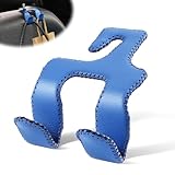 LivTee Upgraded Superior Leather Car Seat Back Headrest Hook, 2 in 1 Auto Seat Hook Hangers Holder Organization Interior Accessories for Purses Coats Umbrellas Grocery Bags Handbag (Blue)