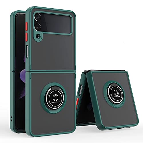 Coque antichoc Samsung Z Flip 3 magnétique avec anneau rotatif et bumper T2