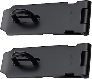 Portable Door Lock, Safety Padlock Hasp Door Gate Clasp Lock,2-Pack,3 Inch Padlock Hasp Latch Slide Latch Door Lock，Stainless Steel Hasp Latch Lock