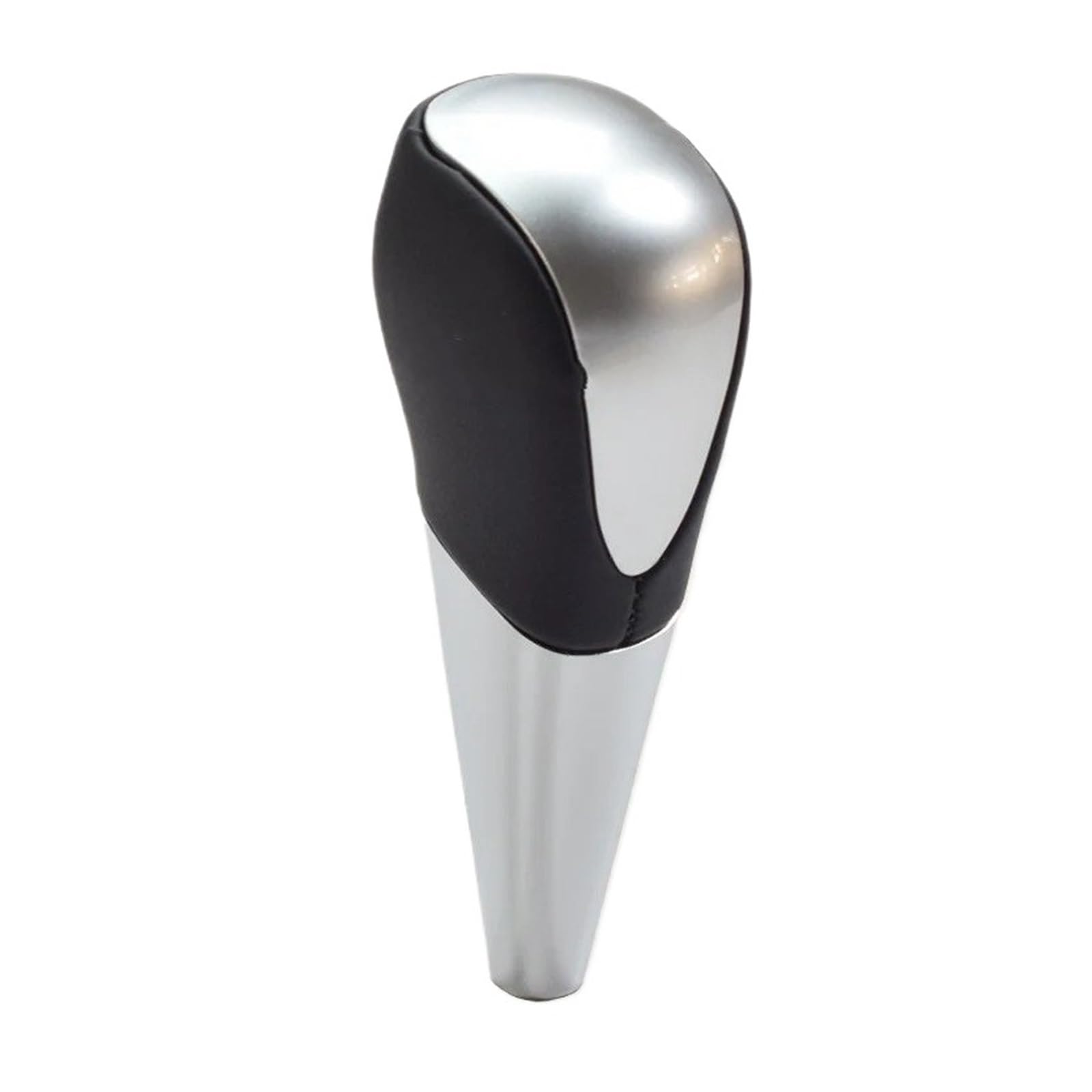 SAUANMNKTP Gearshift Knob for Toyota for Camry 2007-2013 Gear Shift Knob Leather Shifter Lever Stick(Black-L Silver Cover)