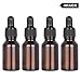 StonyLab 15ml (0.5 oz) 4-Pack Frasco Gotero de Vidrio, Botella Cuentagotas de...
