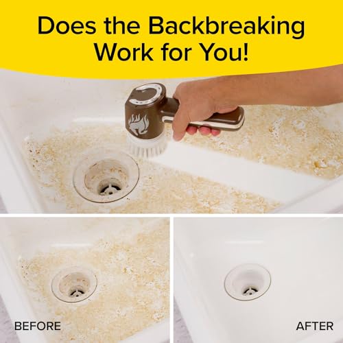 Horsepower Electric Power Scrubber, Waterproof, Spins 350 RPM, 5 Brush Heads, AS-SEEN-ON-TV, Cleans Dirt & Grime, Tile, Grout, Bathrooms, Kitchen, Auto Rims, Outdoor Furniture & More, Rechargeable by RUBY HORSEPOWER - Image 8