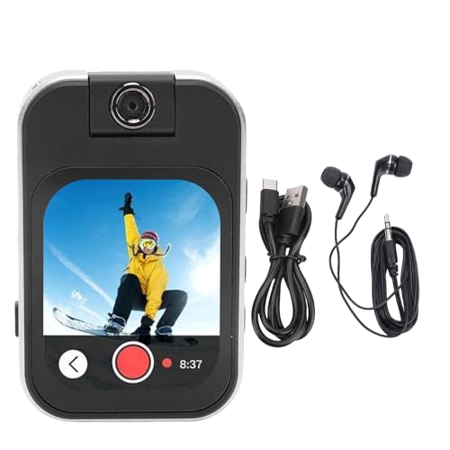 Acogedor �N���b�v�I���J�����A2.02�C���`�^�b�`�X�N���[���t��48MP�X�|�[�c�J�����A32GB�������J�[�h�ABluetooth FM���W�IMP3 4�v���[���[�t���A�ʐ^�r�f�I�^�您��уG���^�[�e�C�����g�p