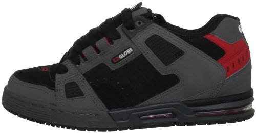 Image of Globe Sabre Nubuck 2, Men's Skateboarding Shoes, Multicolour (Gris /Negro /Rojo), 10.5 UK (45 EU)