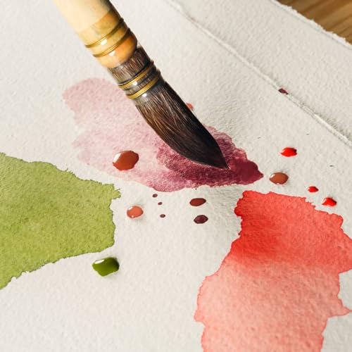 Magnani 1404 Toscana Bloco de papel aquarela 100% algodão áspero, 20 folhas, 15 x 15 cm, 63 kg, sem