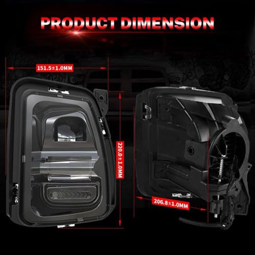 Feux de brouillard LED Ram 1500 2014 2015 2016 noir driving bumper - 6