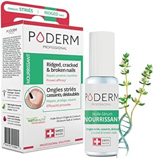 PODERM - FRAGILE, SPLITTING, RIDGED NAILS - 2-in-1 treatment with plants with restorative, strengthening and nourishing properties - Professional solution for hands/feet - Quick & easy - Swiss Made