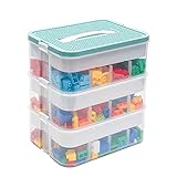 Scatola Porta Oggetti Impilabili e Compartimentate: La scatole plastica con coperchio è composta da tre strati impilabili, offrendo opzioni di stoccaggio versatili. Ogni strato può essere usato indipendentemente. Le organizer armadio sono dotate di scomparti regolabili, che ti consentono di creare spazi personalizzati per i tuoi giocattoli in base alle loro dimensioni. Organizza senza sforzo blocchi di vari colori e dimensioni con scomparti separati per una ricerca e un assemblaggio facili.