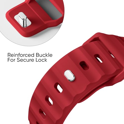 Image of Sport Bands 6-Pack Compatible with Apple Watch Ultra 3 /2 Band 49mm 46mm 45mm 44mm 42mm, Wide Soft Silicone Wristbands Waterproof Strap Men for iWatch Series 11 10 9 8 7 6 5 4 3 SE Ultra