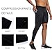 Blaward Men's Compression Pants One Leg Basketball Pants Running Workout Tights Legging with Pockets Athletic Baselayer
