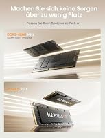 MINIS FORUM UM760 Slim Mini-PC, AMD Ryzen 5 7640HS Prozessor (6 Kerne / 12 Threads, bis zu 5,0 GHz), 16 GB DDR5, 1 TB PCIe 4.0 SSD, DP/HDMI 2.1 / USB 4, Wi-Fi 6E / Bluetooth 5.2 – Ansicht 6