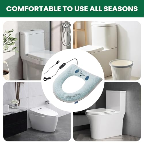 Chauffe-siège de toilette ajustable et doux alimenté par USB
