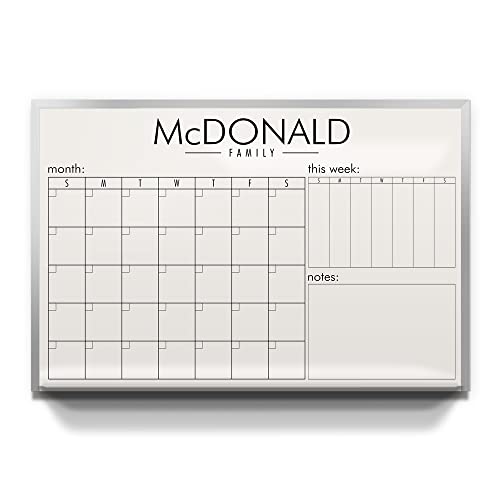 Personalized Family Command Center, 24"' Wide x 18"' Tall Dry Era...