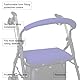 SPRING SEASON Rollstuhl-Sitzkissen & Rückenlehne, ergonomisch, bequem, langlebig, atmungsaktiv, wasserdicht, pflegeleicht – Für maximalen Komfort & Unterstützung für Rollstuhlfahrer（Royal blue）