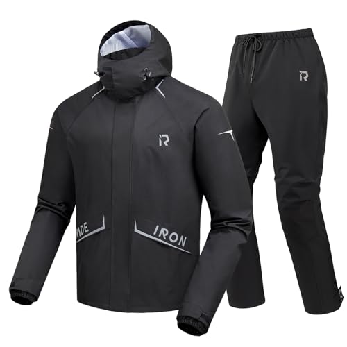 RIDEIRON Combinaison de Pluie Moto Homme Imperméable...