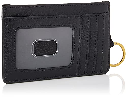 Fossil Women's Logan Leather Zip Card Case Wallet With Keychain #TOP1