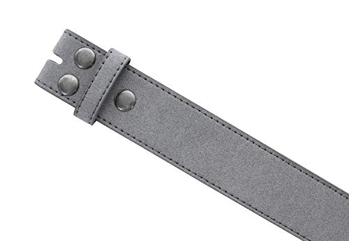Casual Suede Leather Belt Strap for Men 1 1/2" Wide (Gray, 44)