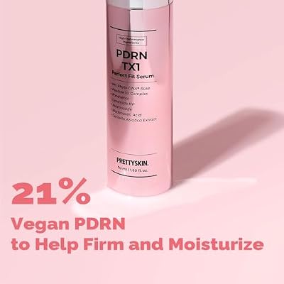 PRETTYSKIN 21% Vegan PDRN TX1 Perfect fit Serum with Hydrating & Firming | Peptide 10 Complex + Centella Asiatica + SNOW SP | Lightweight Daily Moisture for All Skin Types 1.69fl oz