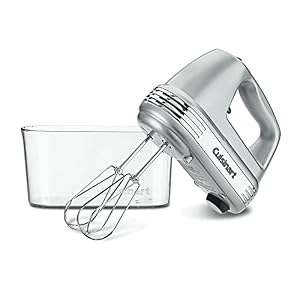 Cuisinart HM-90BCS Power Advantage Plus 9-Speed Handheld Mixer with Storage Case, Brushed Chrome Cuisinart HM 90BCS Power Advantage Plus 9 Speed Handheld Mixer with Storage Case Brushed Chrome