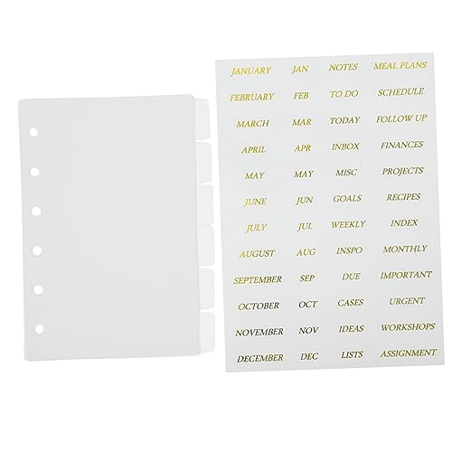 Intercalaires transparents en plastique avec stickers dorés pour ne plus perdre vos pages de notes