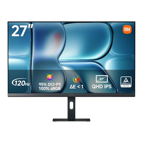 XIAOMI Monitor A27Qi 2026 |27" Panel IPS | Resolución QHD 2K 2560x1440 | 120Hz | Amplia Gama de Colores 100% sRGB | 300 nits | Ultra Slim | Certificación Low Blue Light