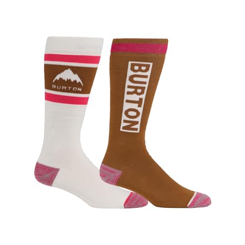 Burton Women's Weekend Midweight Socks 2-Pack, Chestnut Brown, Med/Large