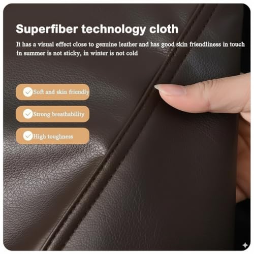 Image of 5XL Premium Leatherette Bean Bag with Rectangular Footrest & Cushion | High Density EPS Beans Filled | Teardrop Shape with Handle | 6 Months Warranty (Brown, 5XL Combo Pack, Solid)