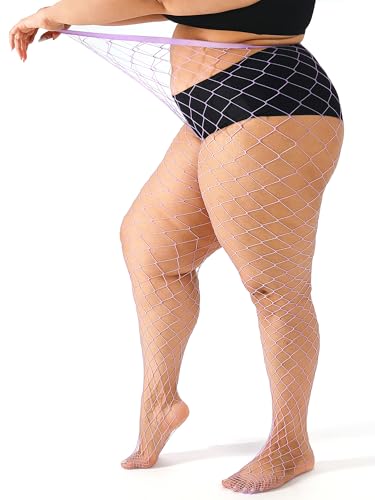 Image of Plus Size Fishnet tights stockings Big Mesh Leggings Pantyhose for women
