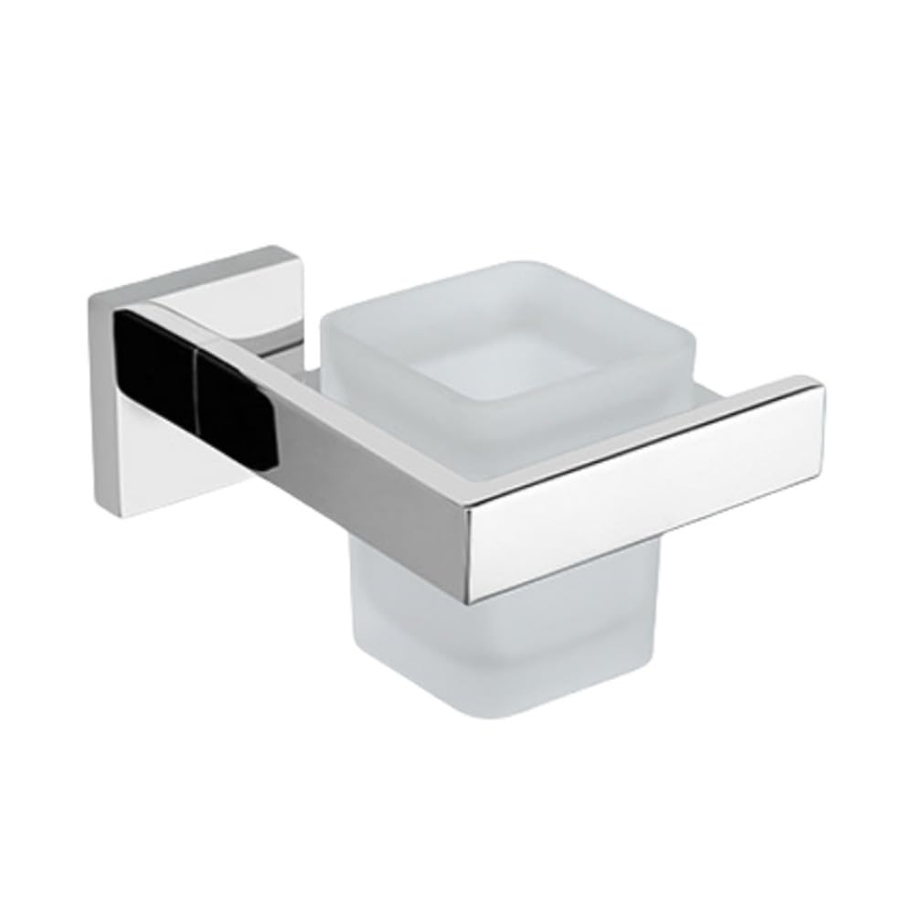 Accessoires de salle de bain noir en acier inoxydable avec porte-gobelet chromé antirouille
