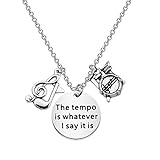WSNANG Drum Necklace Musician Gifts Drummer Jewelry Charm Necklace Gifts for Drum Players (nc-sl)