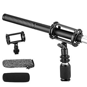 Boya XLR Shotgun Microphone BY-BM6060 Supercardioid Condenser Microphone with 24 48V Phantom Power for Camera, Camcorder, Film, Interview, TV Program, Recording, Podcast