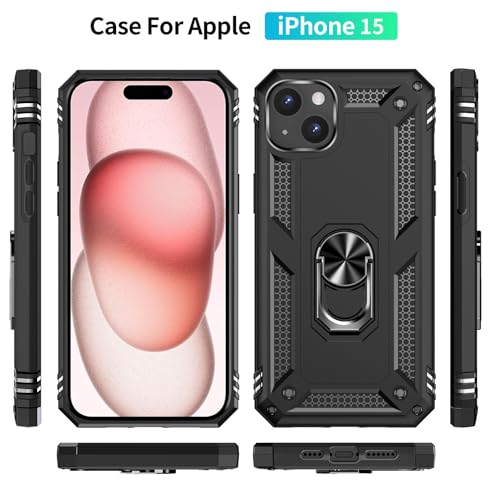 Coque pour iPhone 15 étui de protection militaire noir - 4