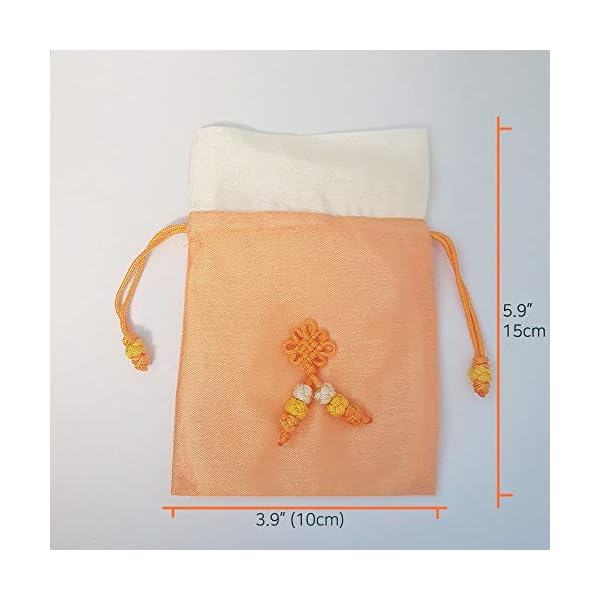 (Pack of 6) Korean Traditional Lucky Pouch Bag Jewelry Pouch Coin Bags Gift Fabric wrapping - Image 4
